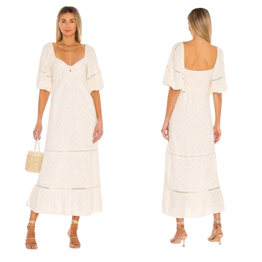 Show Me Your MuMu Zen Midi Dress Size Small Milkmaid Boho Cottage Wedding